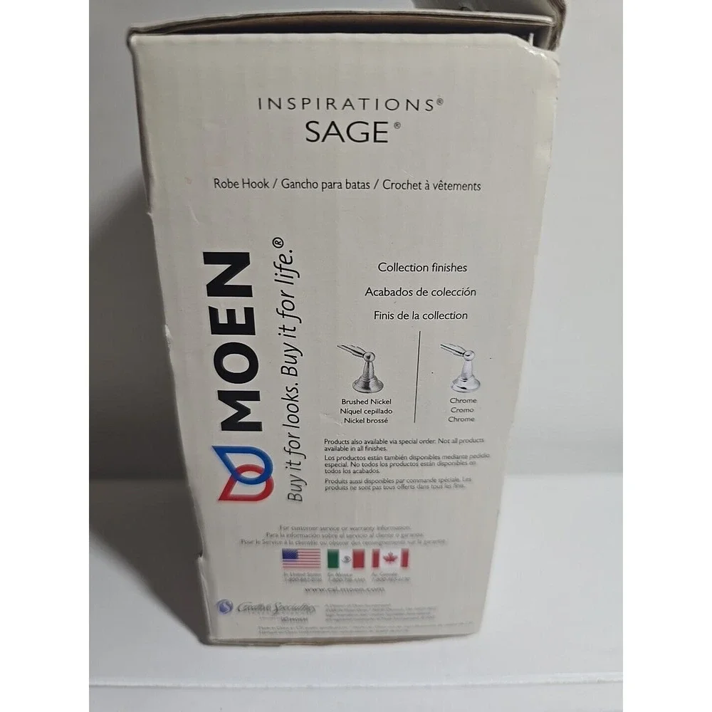 MOEN SAGE Single Robe‎ Hook DN6803BN Brushed Nickel